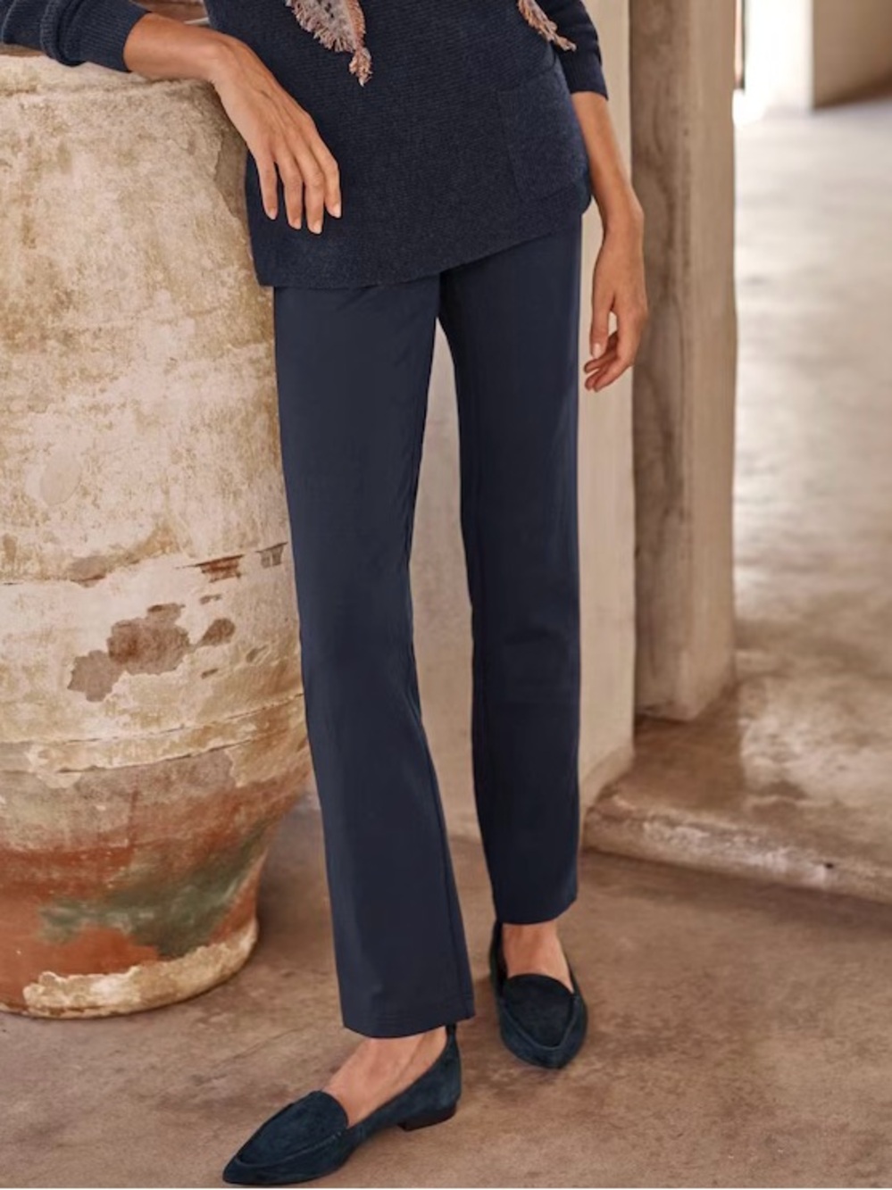 J. Jill PureJill Affinity Slim Leg Pants Women’s Size L French Terry Knit